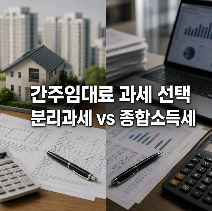 간주임대료 분리과세 종합소득세 2천만원 기준 선택 갈림길 안내도