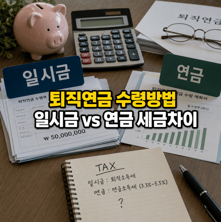 퇴직연금 일시금 vs 연금 수령방법 세금 비교 2026년