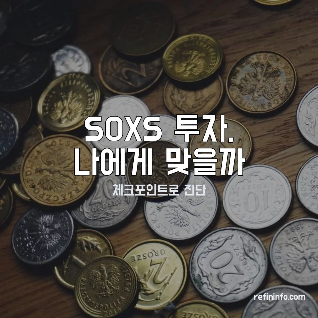 SOXS 투자 적합도 체크리스트를 보여주는 이미지 — 2026년 기준