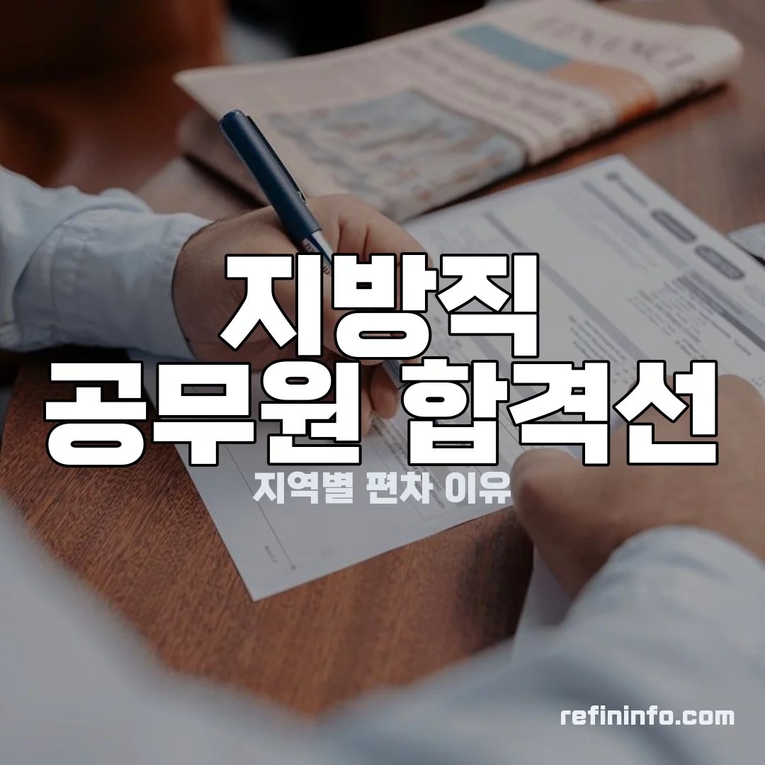 지방직 공무원 합격선 이미지