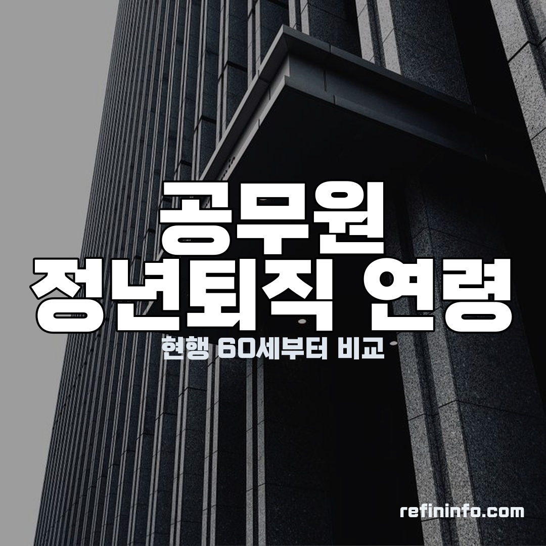 공무원 정년퇴직 연령 현행 60세 기준과 정년연장 논의 비교 이미지