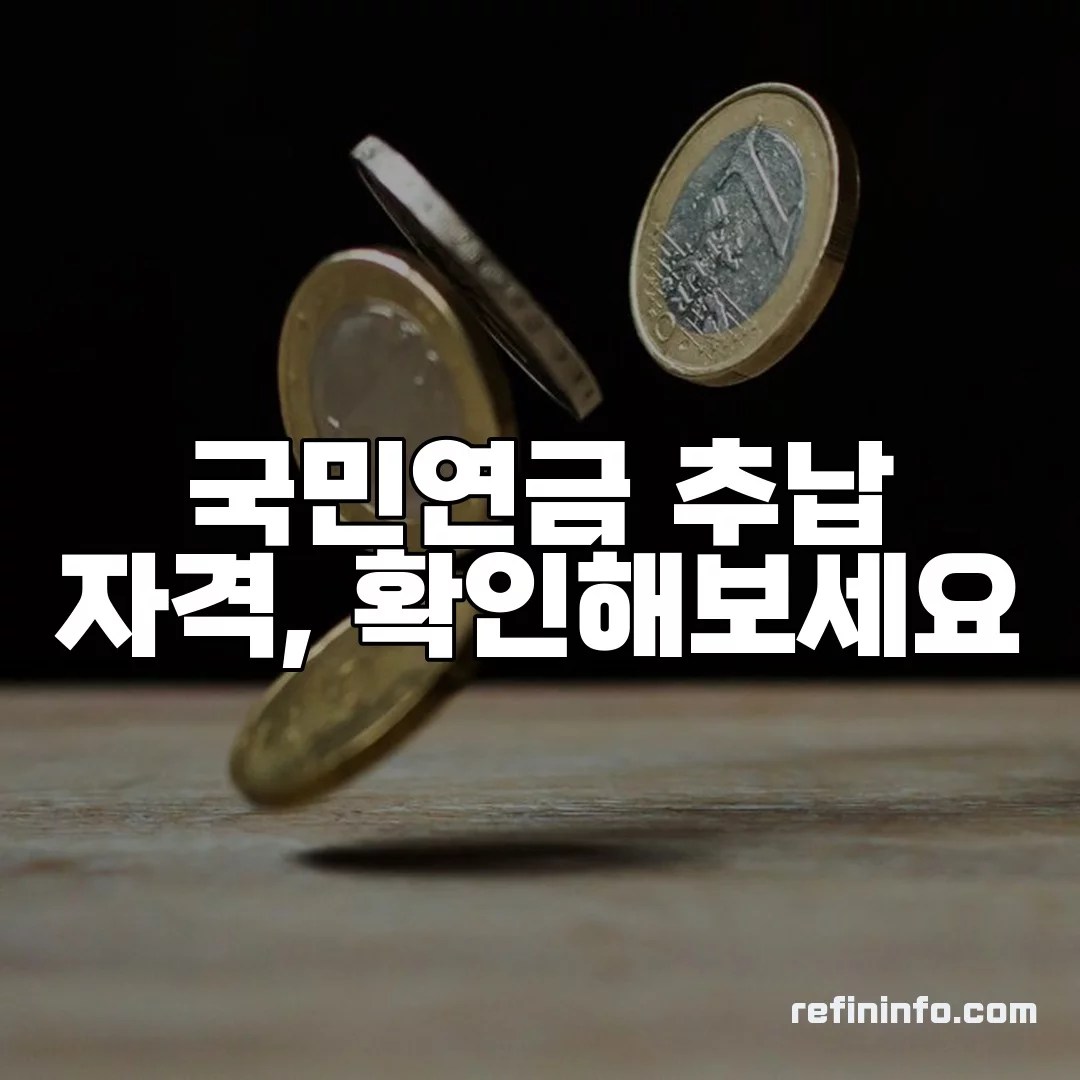 국민연금 추납 자격을 확인하는 모습