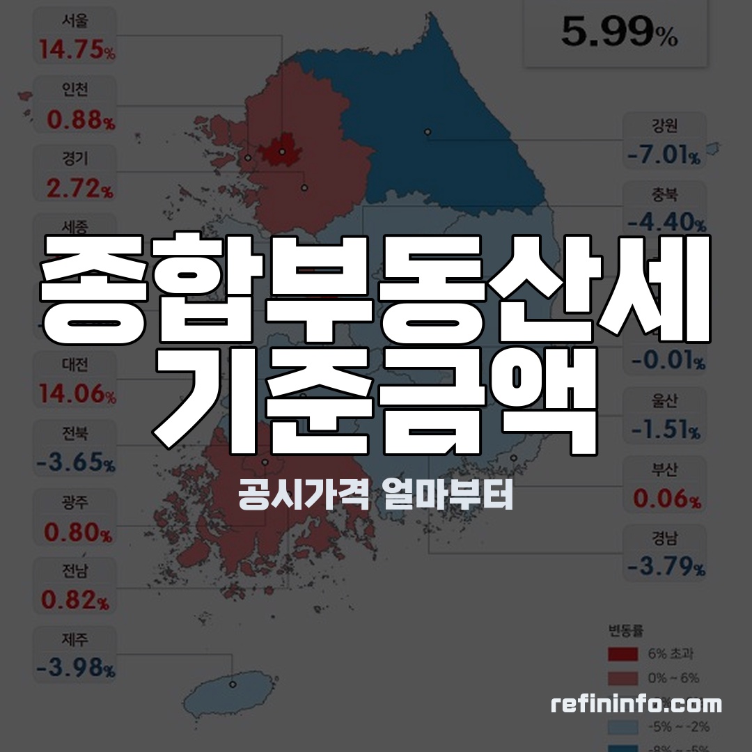 종합부동산세 기준금액을 확인하는 모습