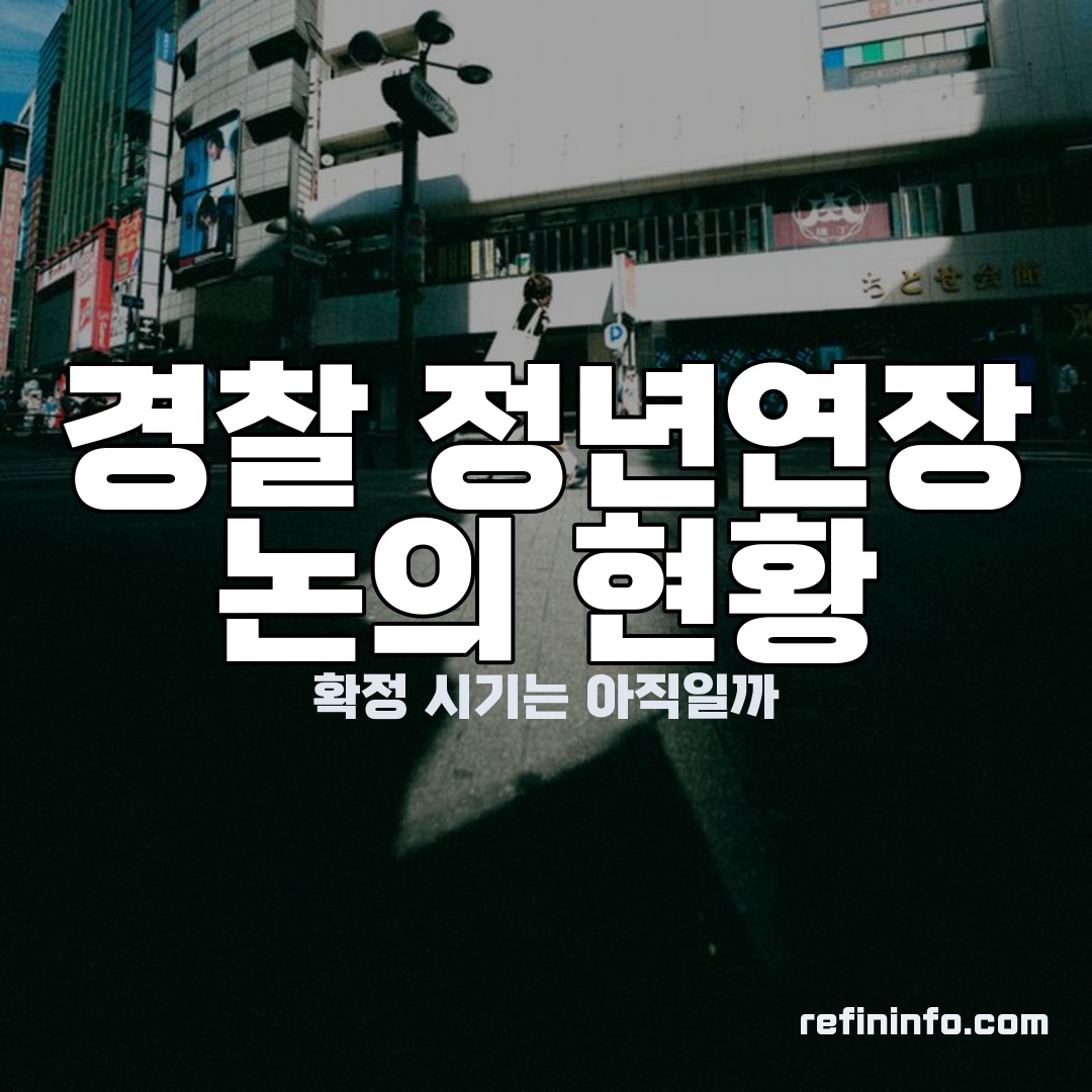 경찰 정년연장 논의 현황과 법안 심사를 보여주는 이미지 2026년