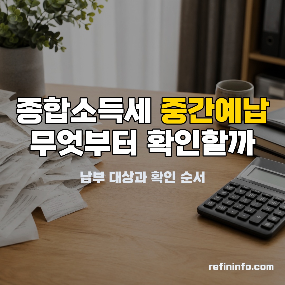 종합소득세 중간예납 확인 순서 대표 이미지
