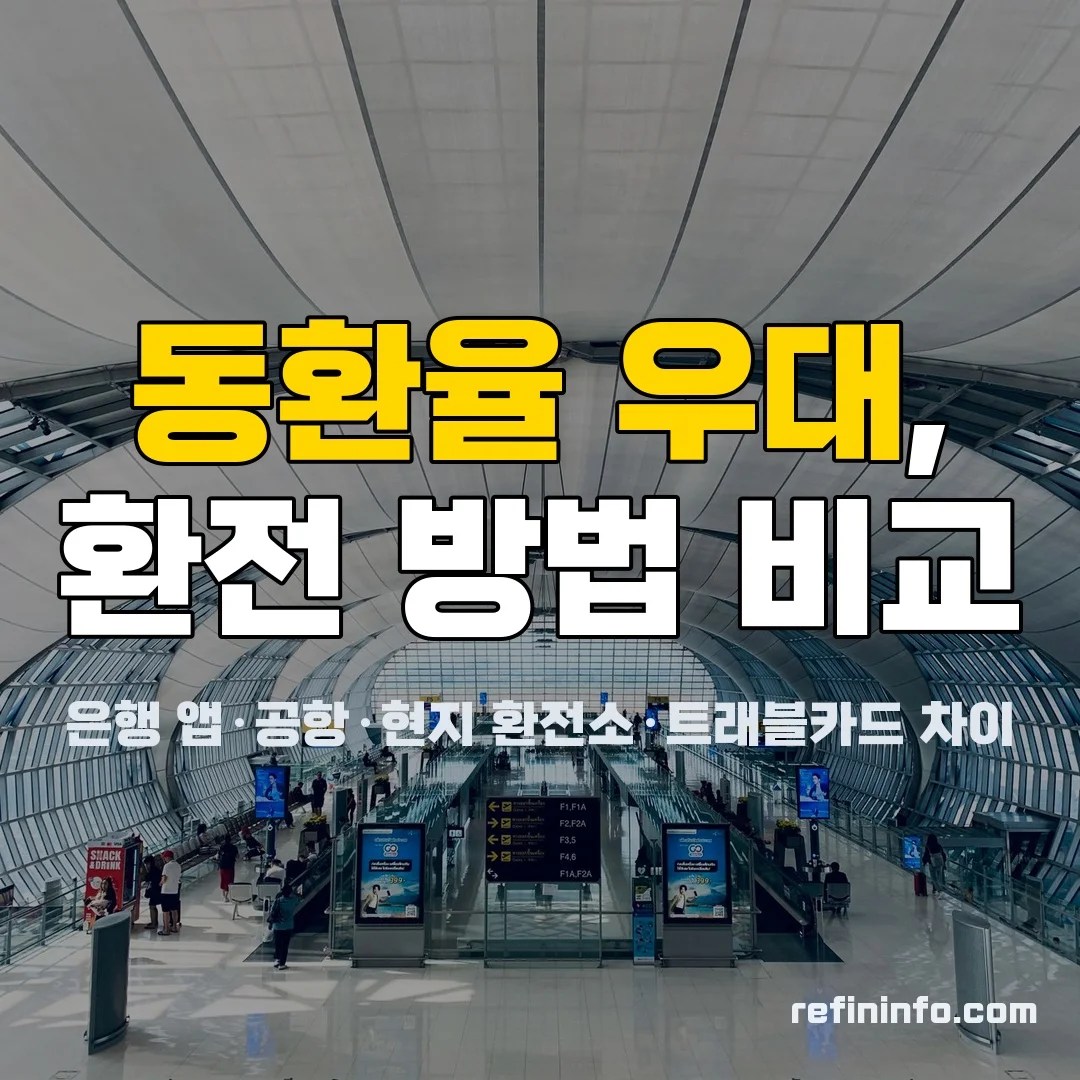 동환율 우대를 위한 은행 앱 환전 화면