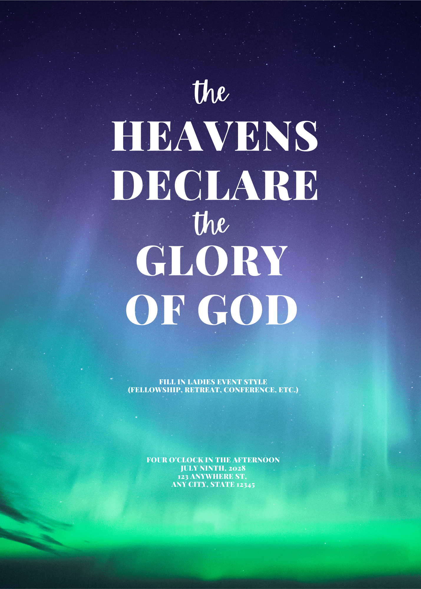 The Heaven's Declare the Glory of God