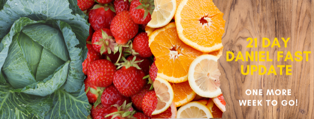 Daniel Fast Update (Entering Week 3)