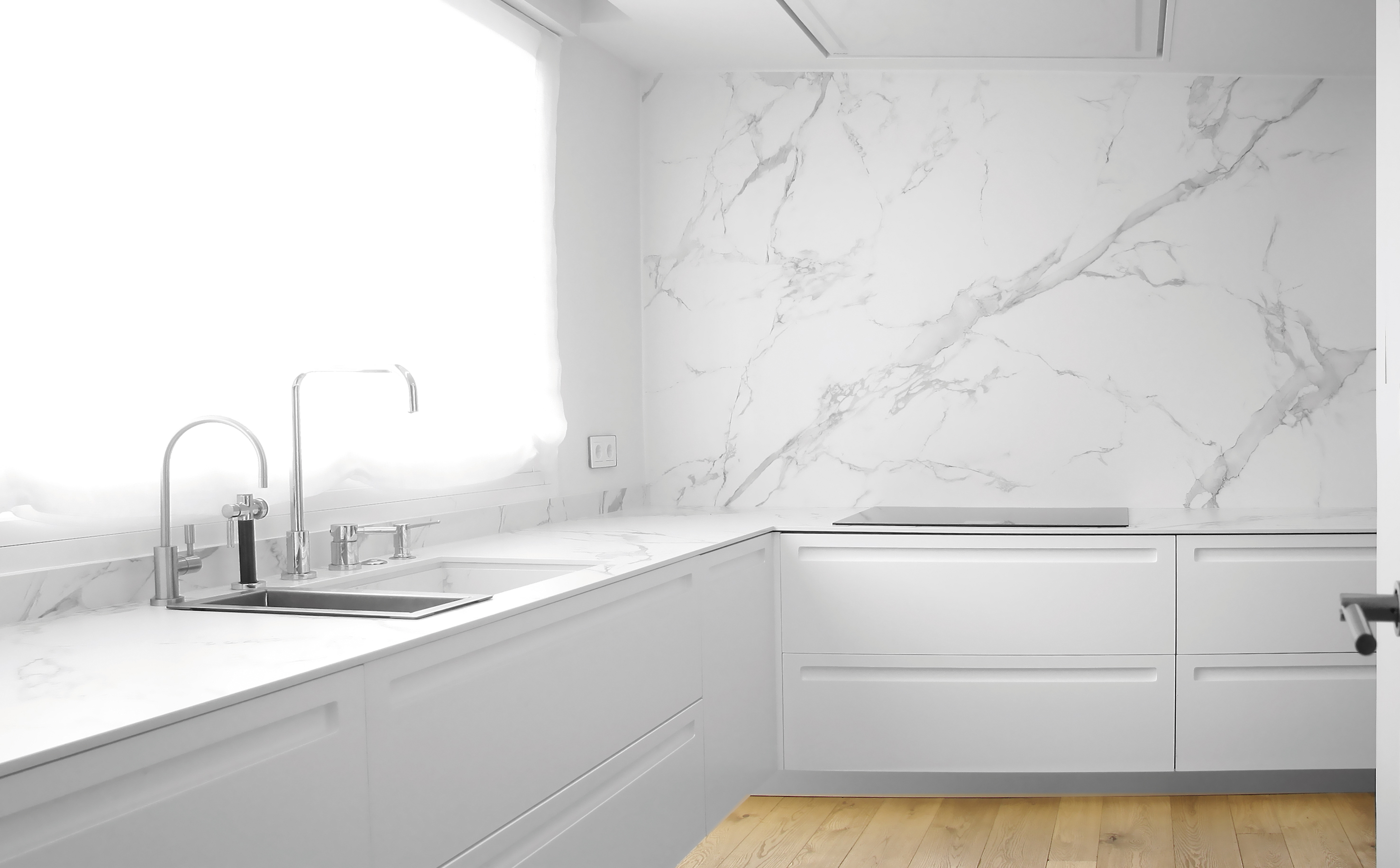 Reforma De Cocina Blanca Y Madera Exito Asegurado Reformart Estudio