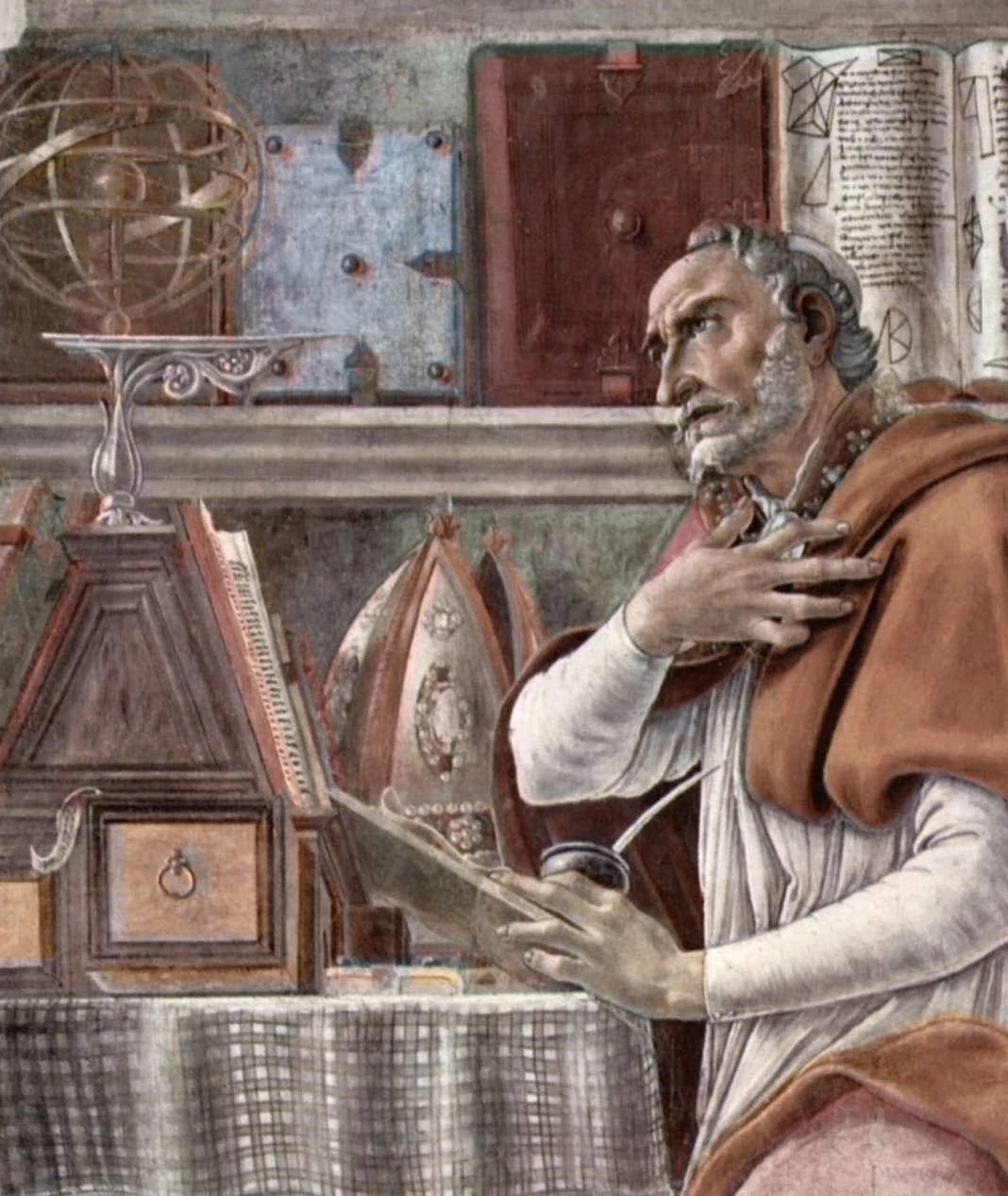 Augustine of Hippo Color reference from the original historical painting; original source detail retained.