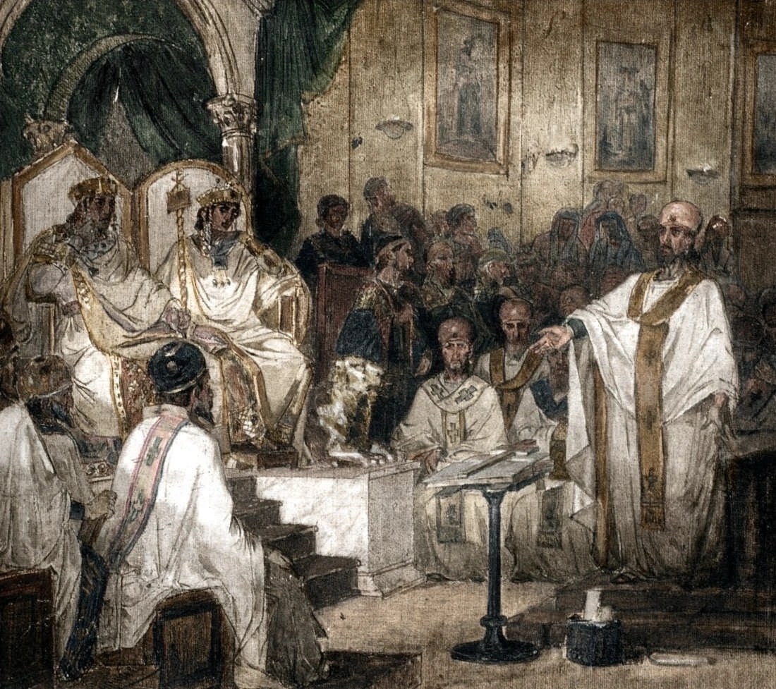 Council of Chalcedon Lightly colorized by Reformed Dogmatika; original source detail retained.