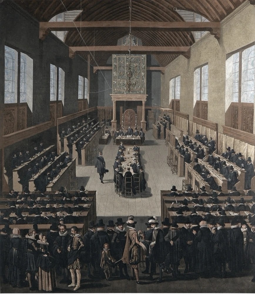 Synod of Dort Lightly colorized by Reformed Dogmatika; original source detail retained.