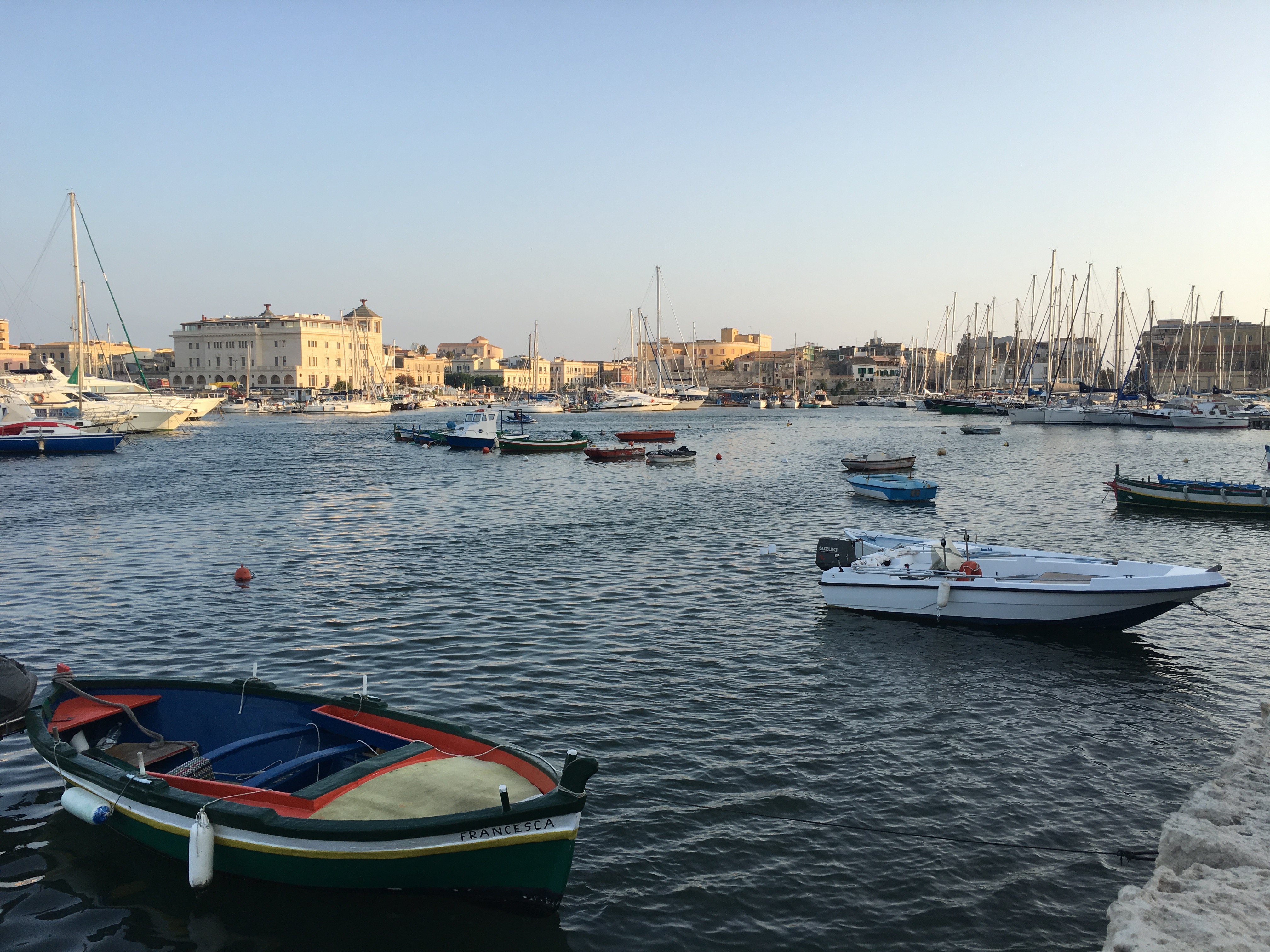 Boats in Syracuse harbour
