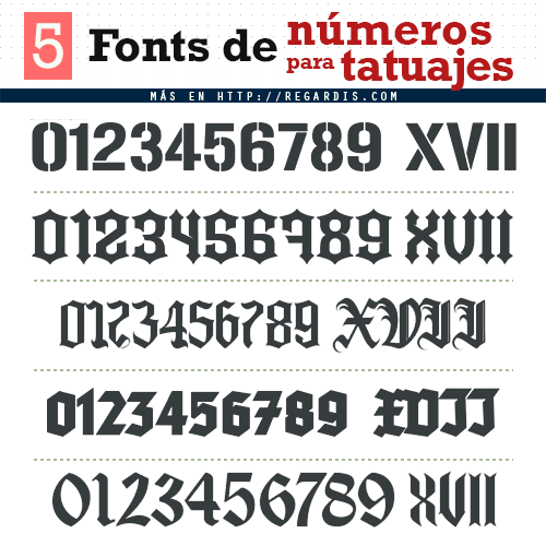 5 Fonts De Números Para Tatuajes Gratis » Regardis 500_x_500_png