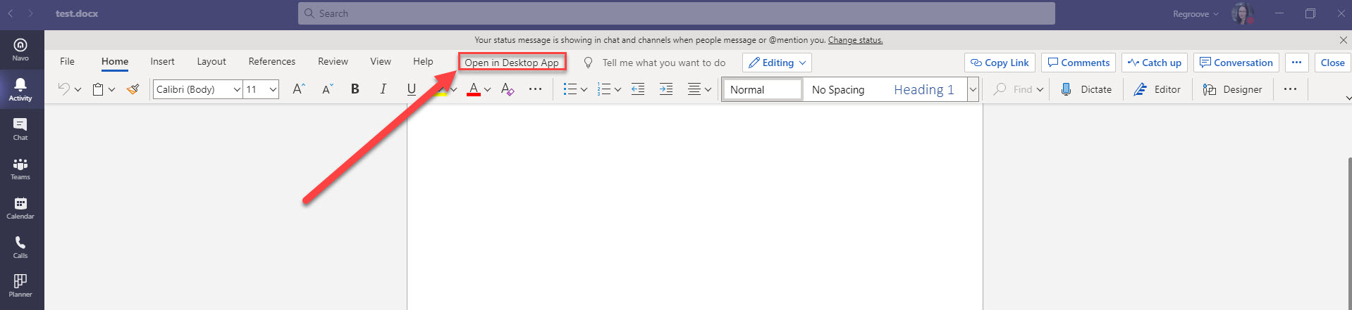 How to Edit a file in the Word app instead of in the Teams app - Kelly