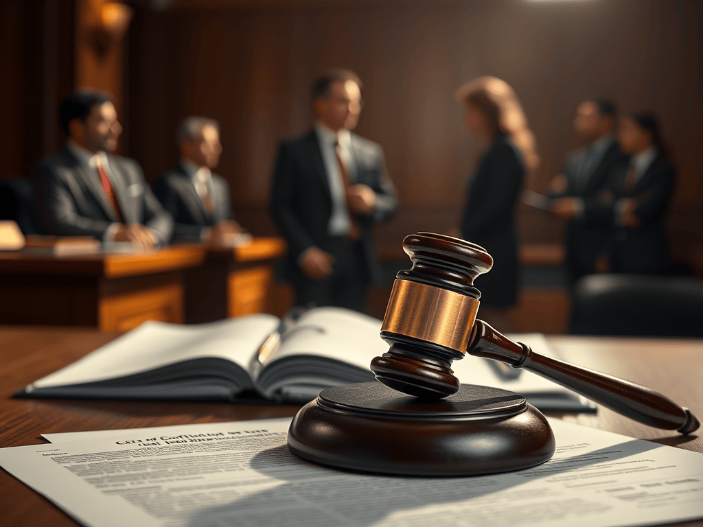 A compliance officer reviewing AI-generated conflict check alerts on a law firm dashboard
