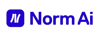 Norm AI platform dashboard showing AI agents reviewing compliance documents with highlighted regulatory rules and audit trail.