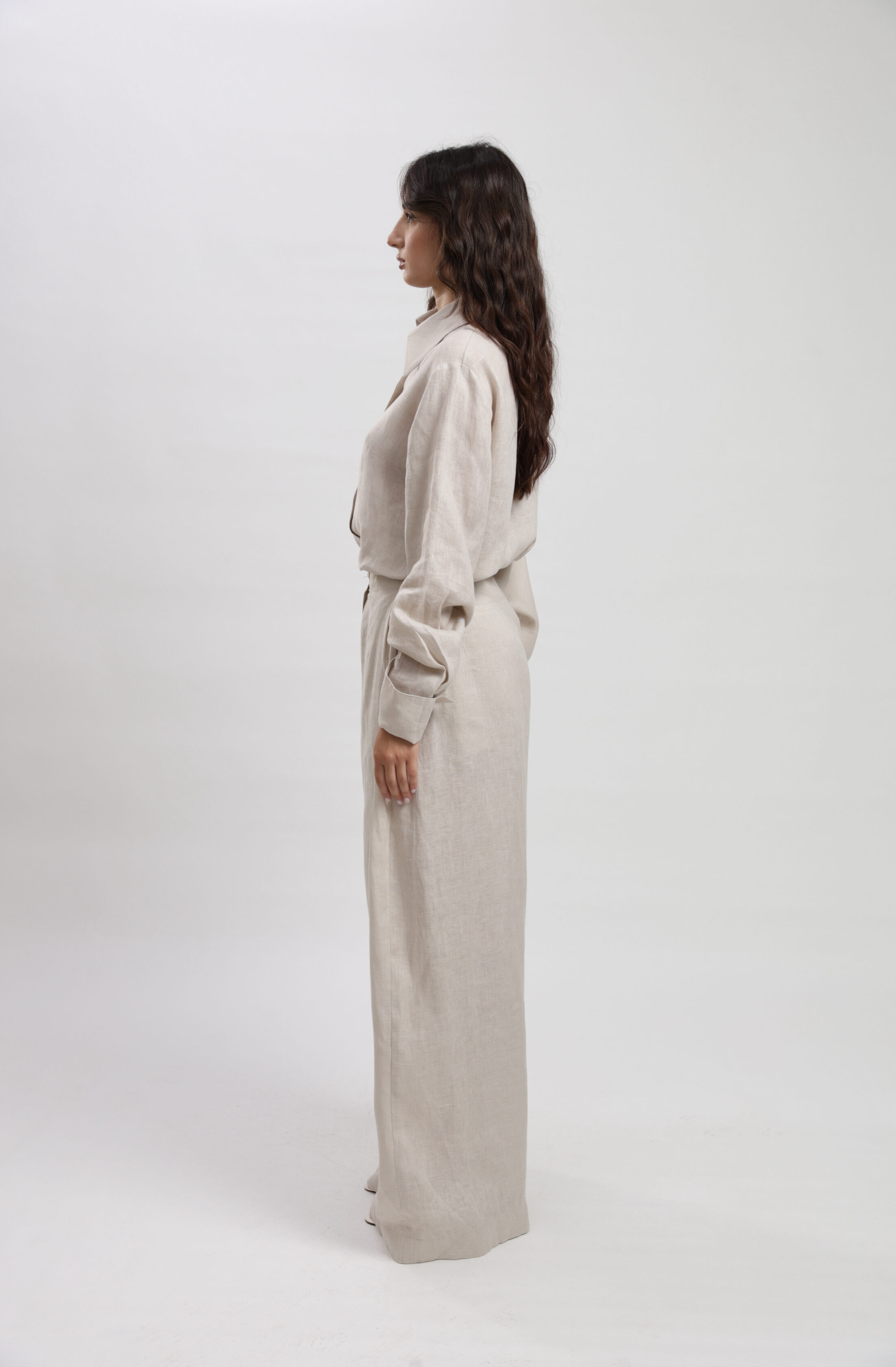Cem Beige Linen Shirt