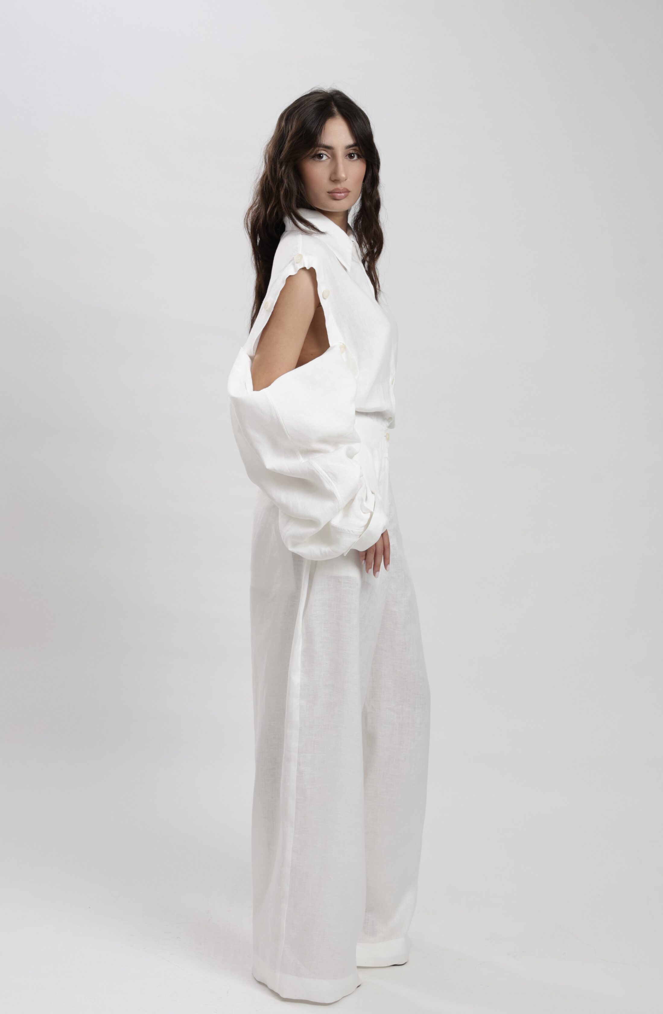 Cem White Linen Shirt