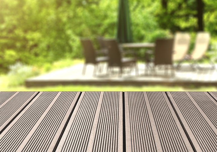 WPC basicDeck solid hellgrau Ambiente