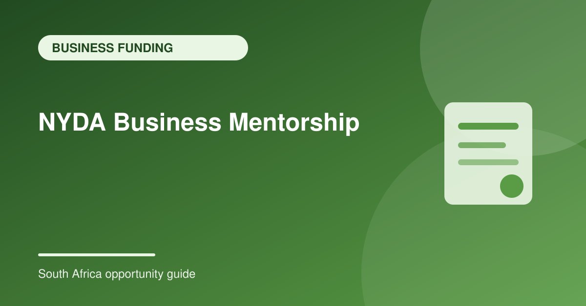 NYDA Business Mentorship Programme: Free Support for Youth Entrepreneurs