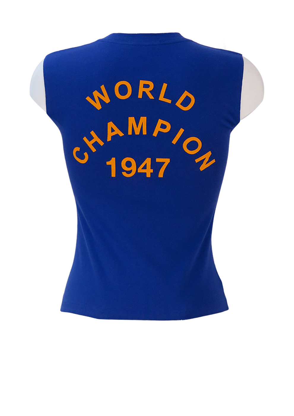 Christian Dior Blue Sleeveless Fitted T-shirt with 'J'adore Dior