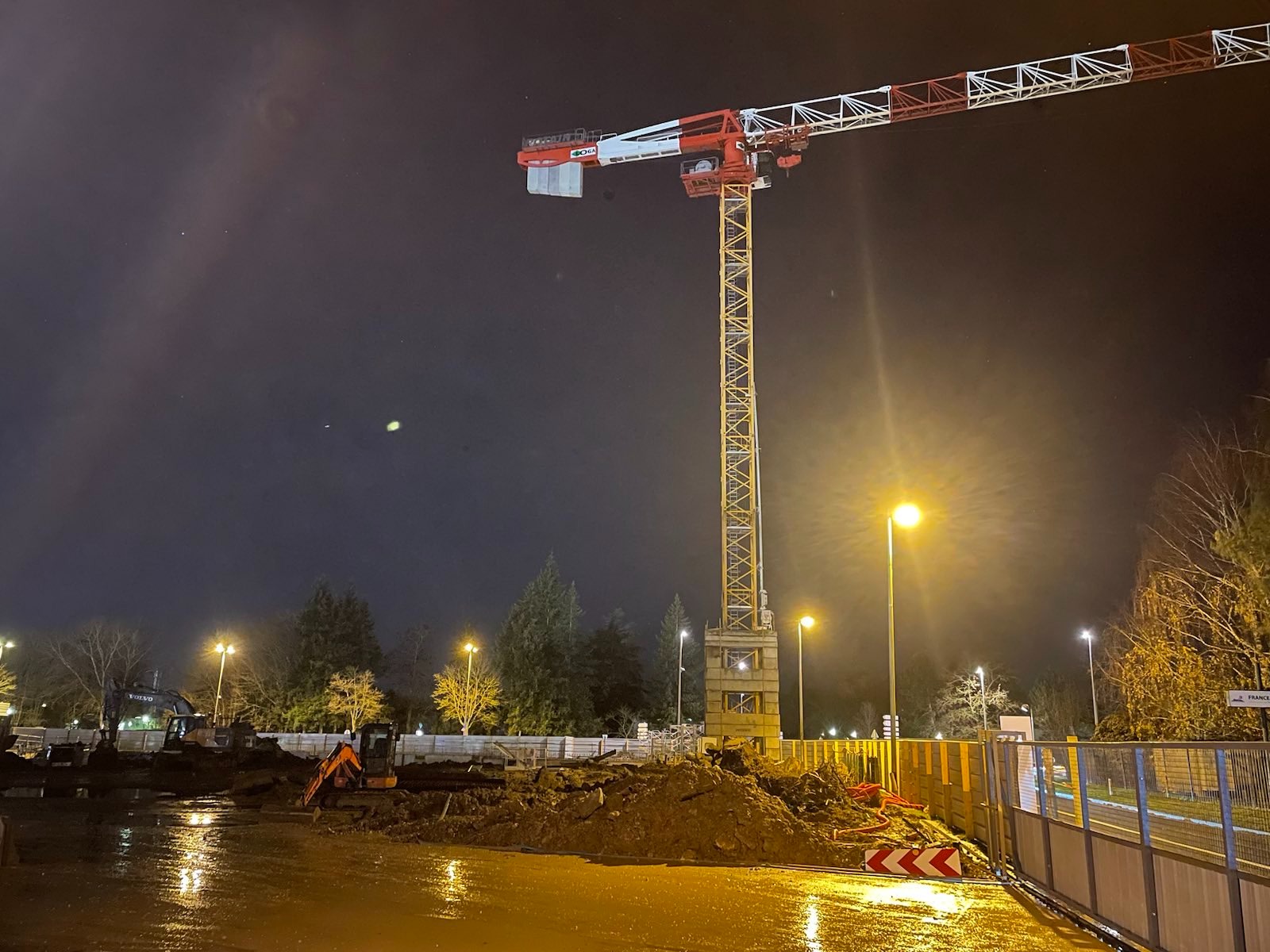 Photo du chantier du commissariat d'Elancourt