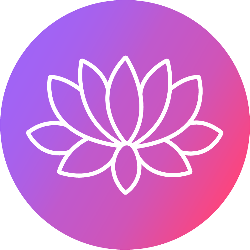 Lotus flower icon - care wellness check