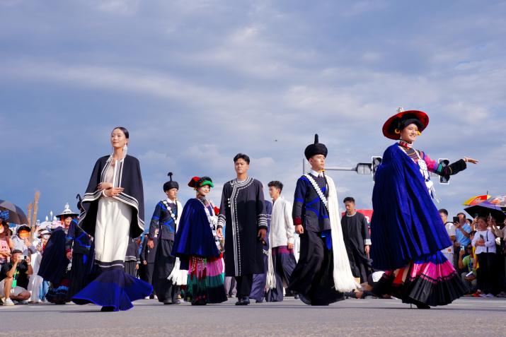 Yi Ethnic Costume Fashion Show at the Torch Festival