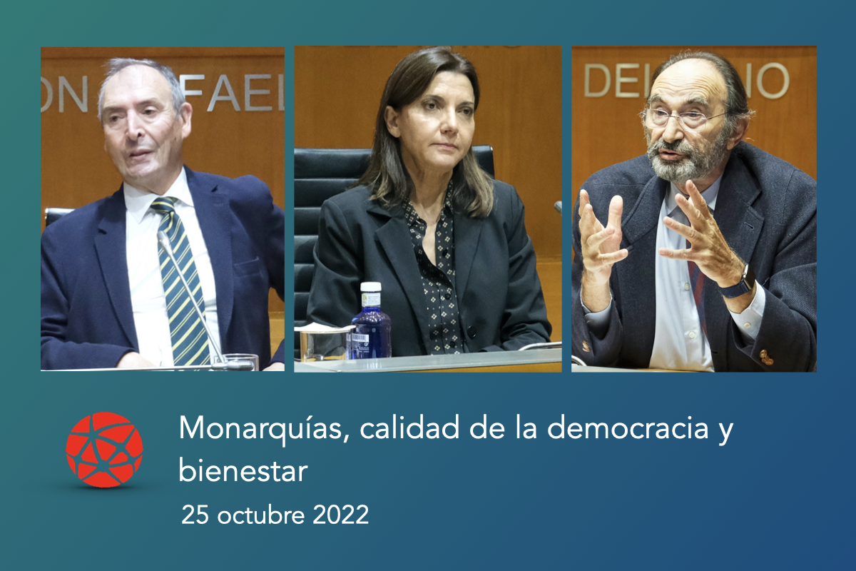 Monarquías, calidad de la democracia y bienestar: diálogo entre Juan José Laborda, Emilio Lamo y Maite Rico
