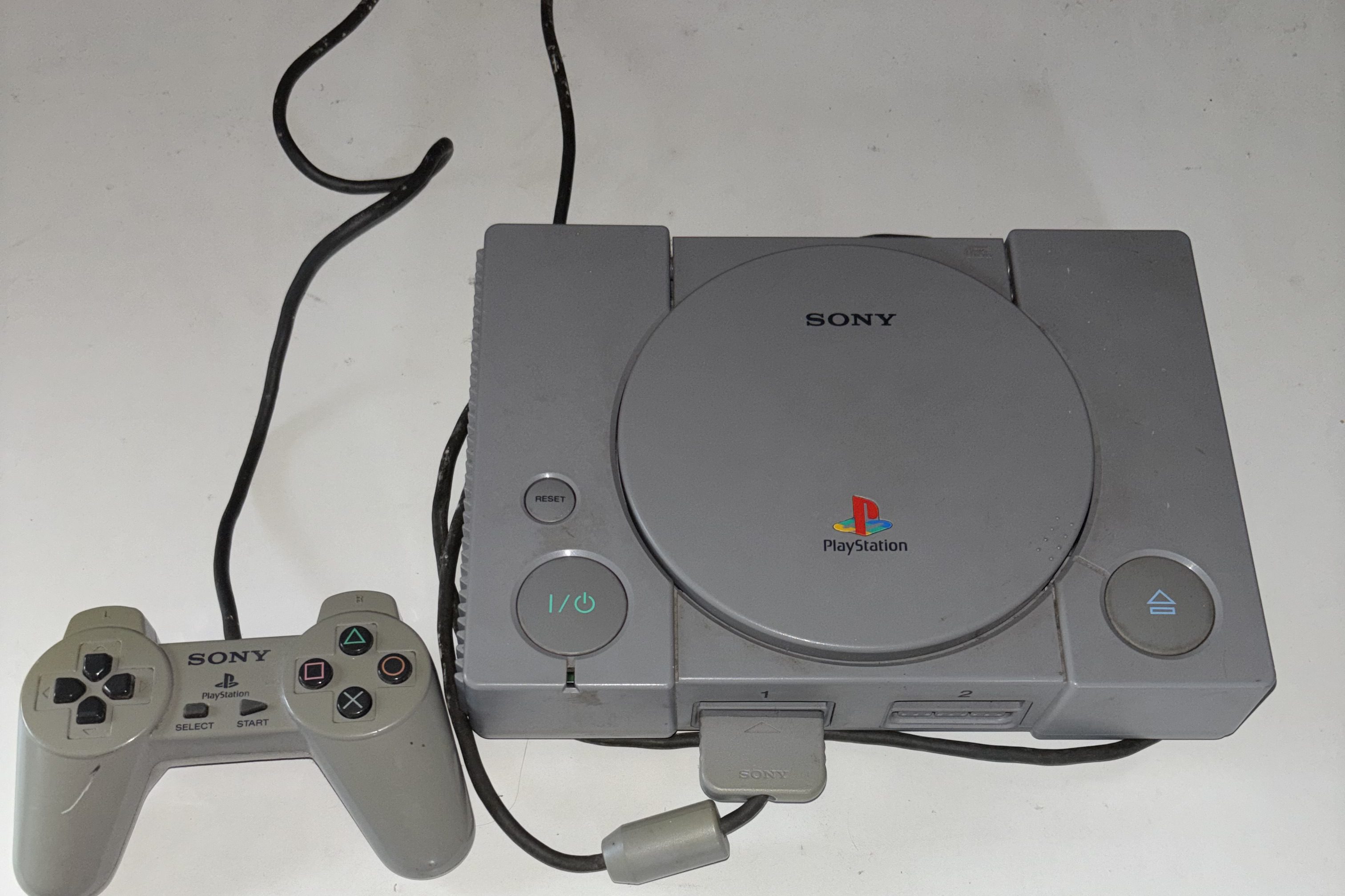 Sony Playstation, Model No. SPCH-5552, released 1997. Owned by household from 1999-present.