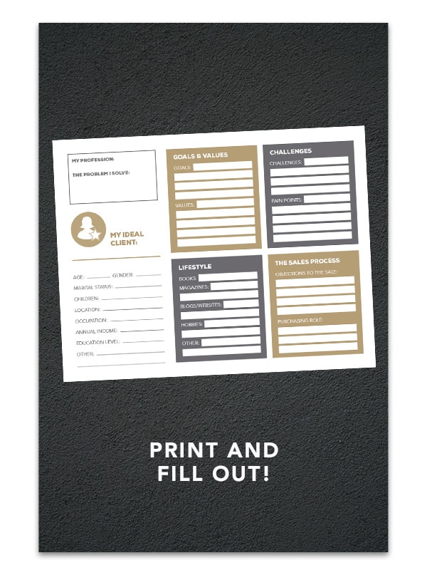 Ideal client worksheet