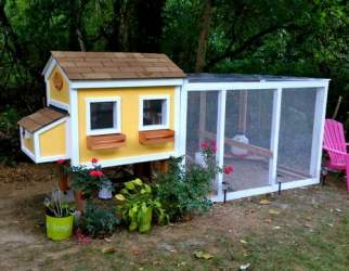 chicken coop shed diy window storage attached backyard boxes chickens remodelaholic yellow