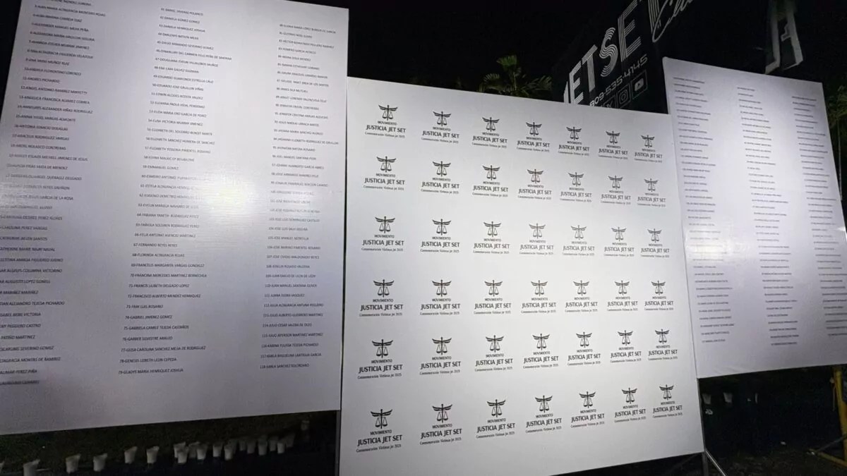 Colocan un mural con nombres de todas las víctimas del Jet Set