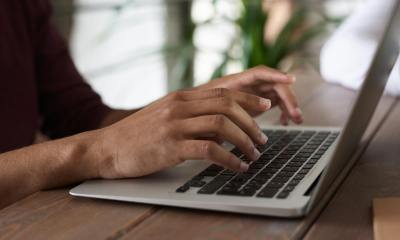 person using macbook pro