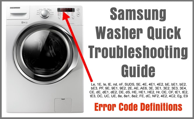 Samsung Front Load Washer Error Codes Quick Troubleshooting Guide - HD Vintage Textures for Desktop