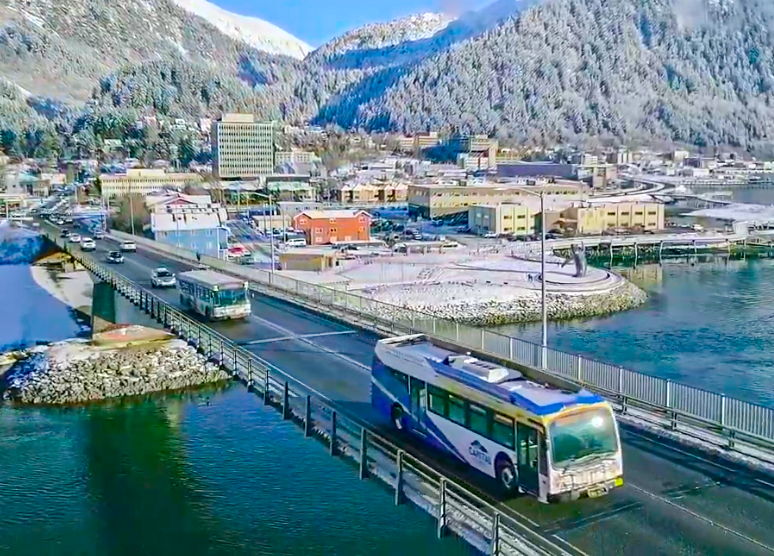 Bus on Bridge