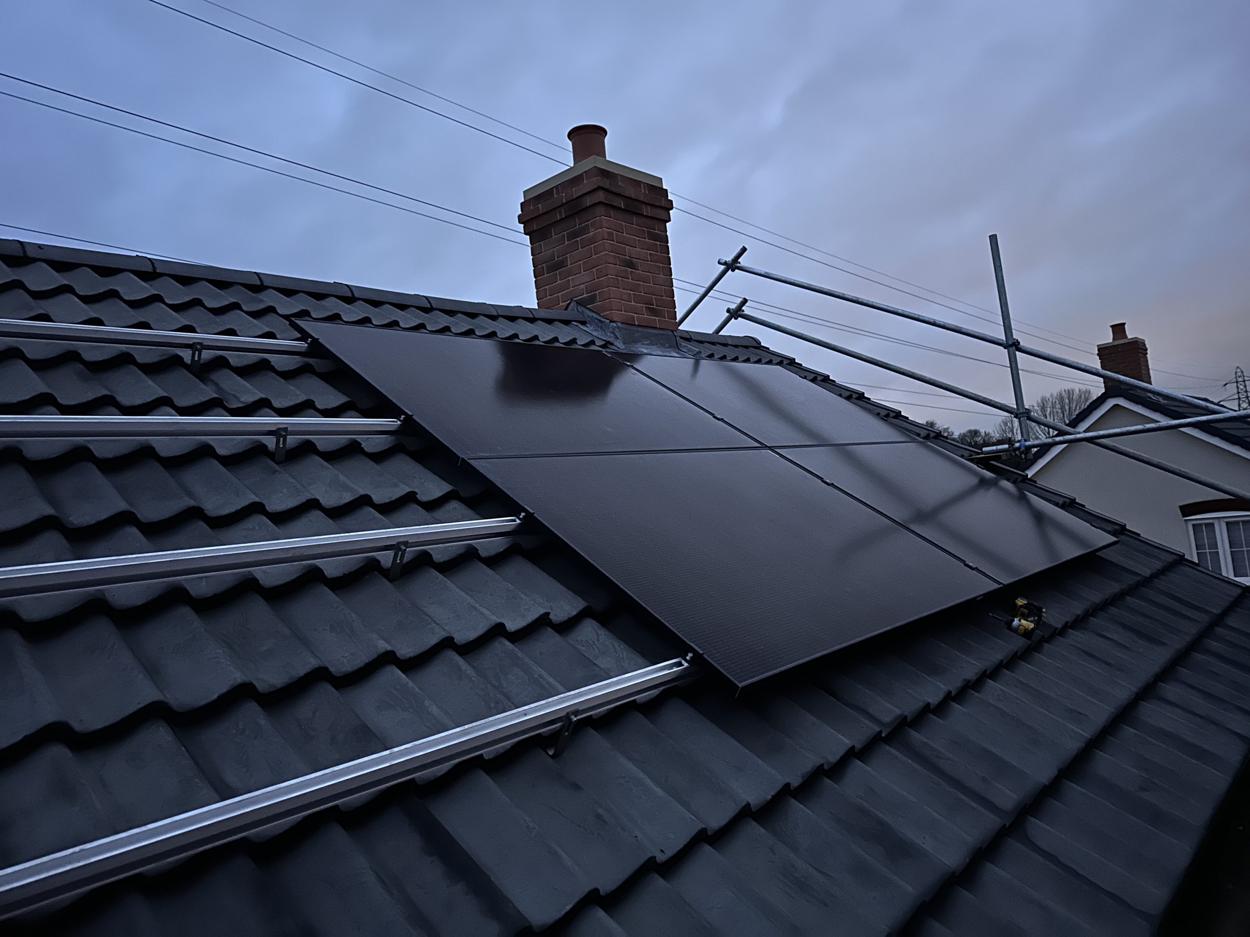 First four panels installed