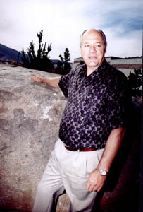 Anchor Storage owner Tim Farrell was able to save the Big Metate, on which Washoe Indians once used to grind food.