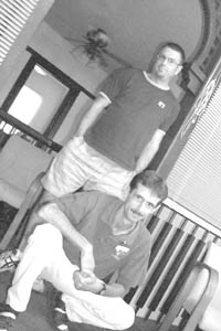Orland Outland (standing) and James “Steve” May tell young people that their choices now may have brutal consequences later.