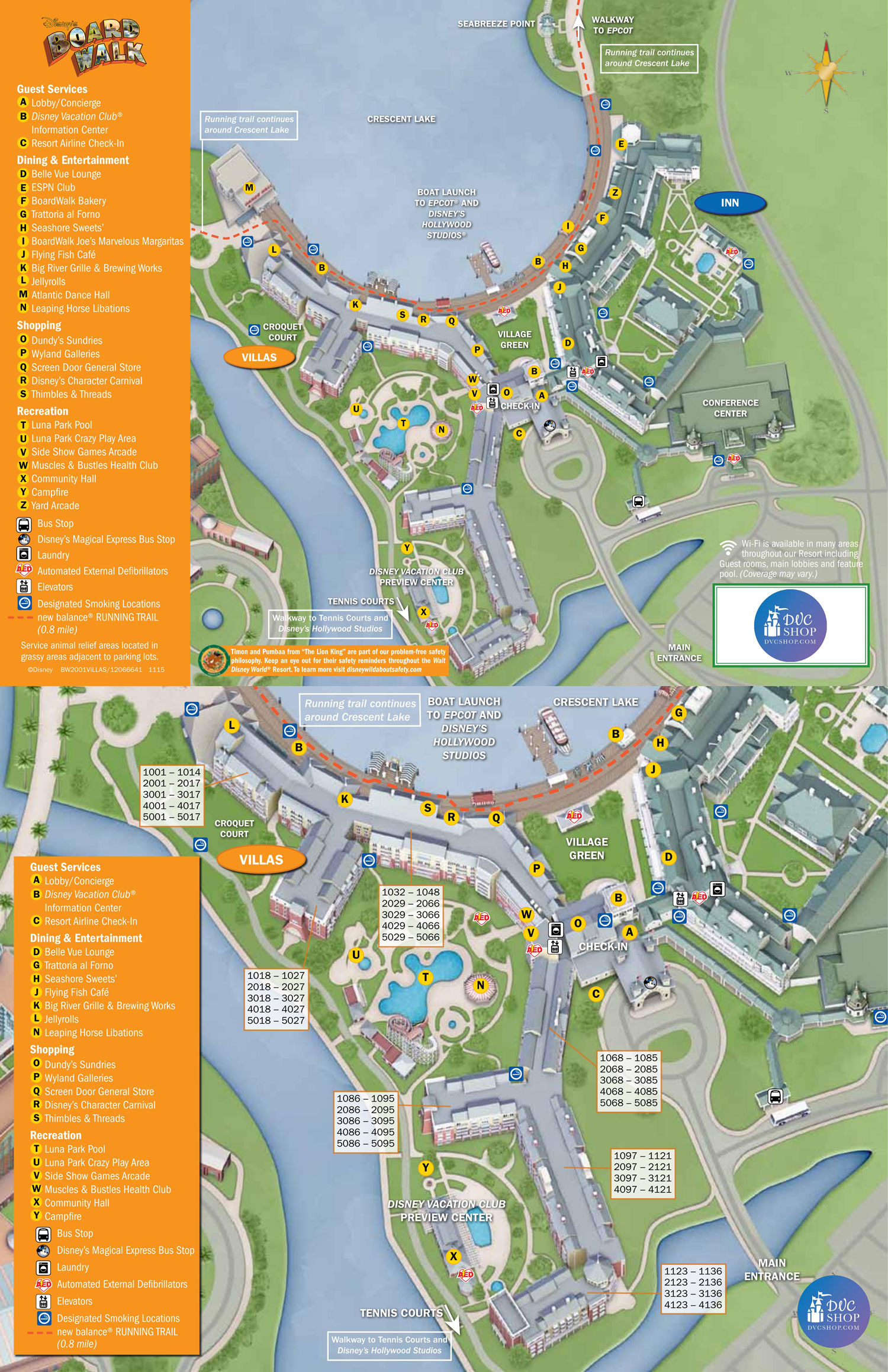 Boardwalk Villas Map Review Of Disney S Yacht Club Resort DVC Boardwalk Resort Map 