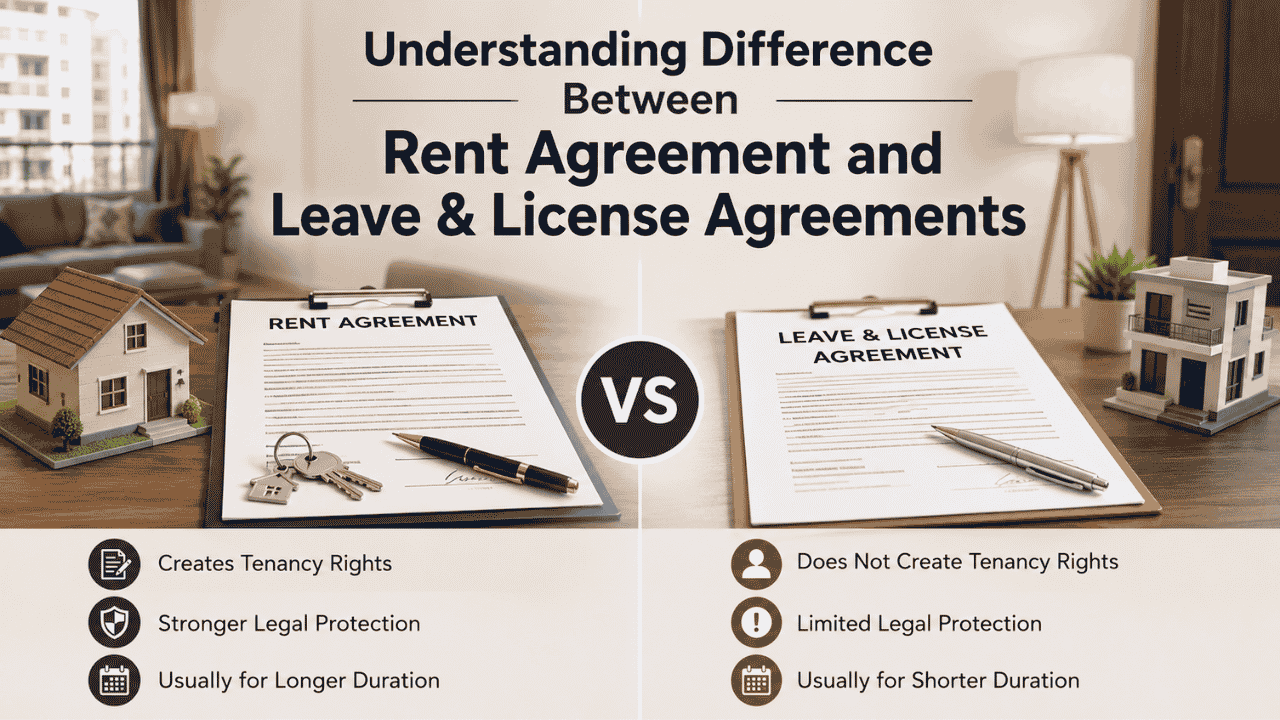 difference between Rent Agreement and Leave & License Agreements