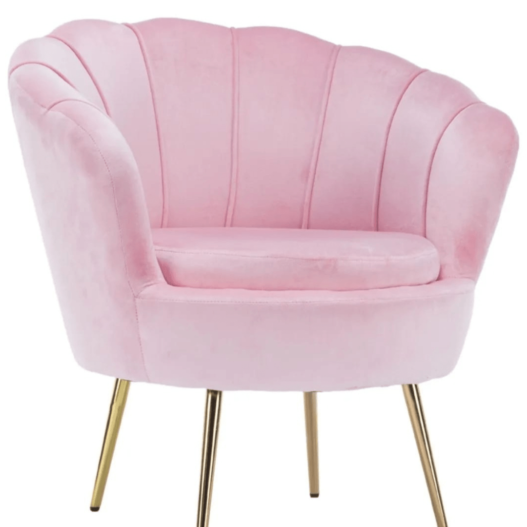 Pink accent chair