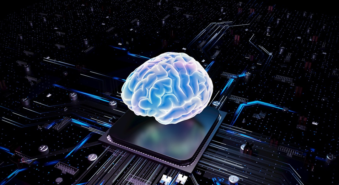 A brain over cpu represents artificial intelligence.