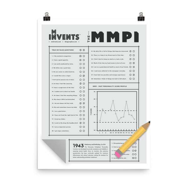 The minnesota multiphasic personality inventory (mmpi) is one of the most commonly used psychological tests in the world. Mmpi Test Poster Replaceeverything