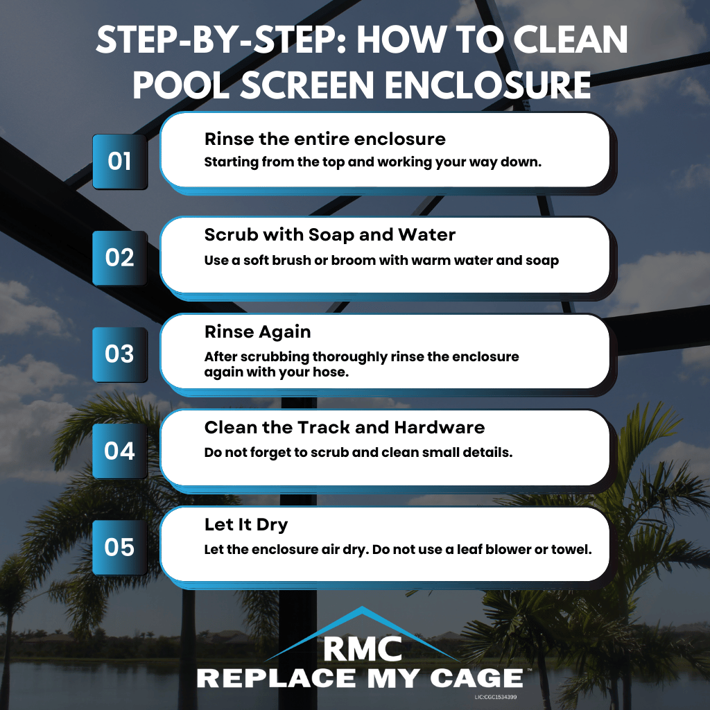 Cleaning Pool Screen Enclosure