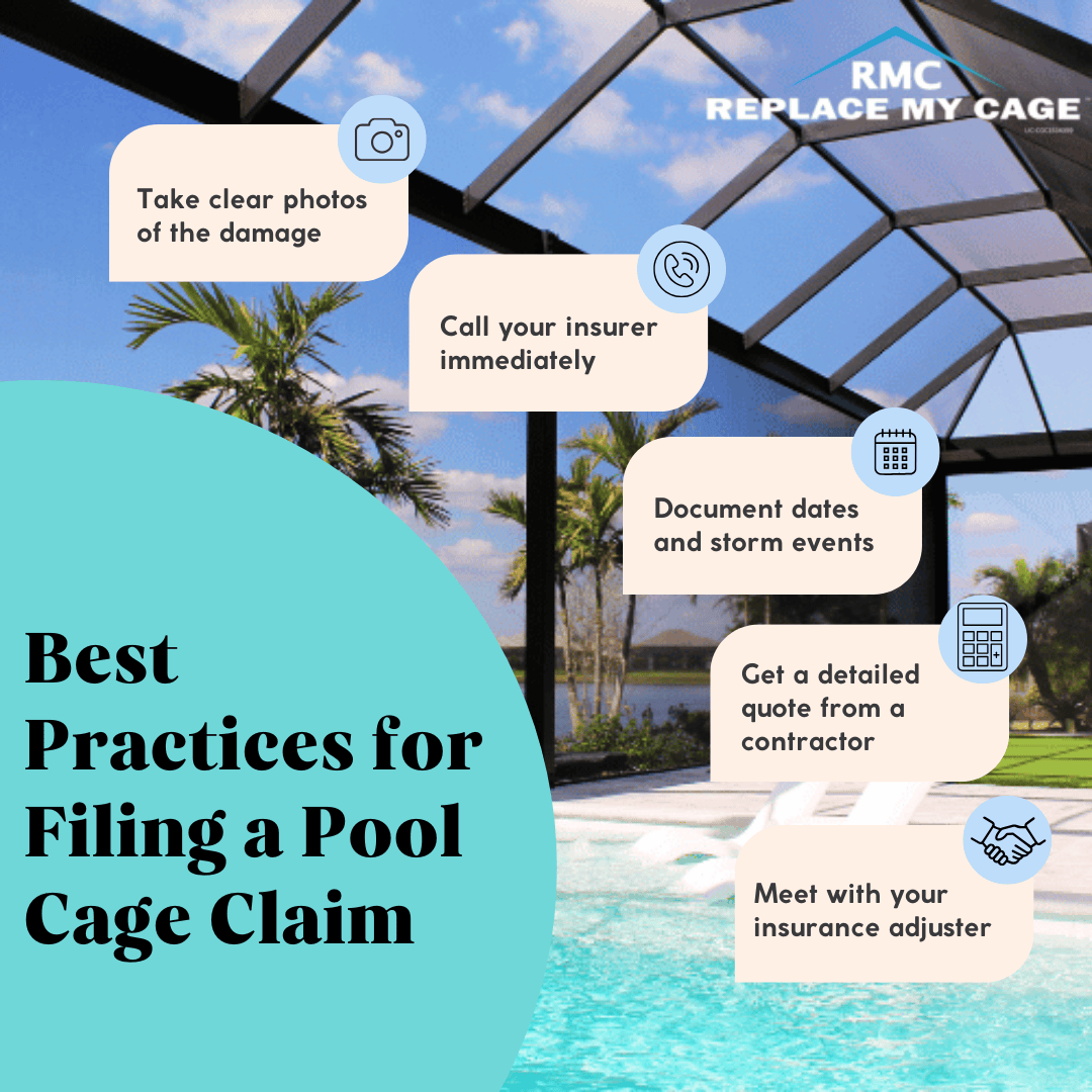 Best Practices for filing a pool cage claim