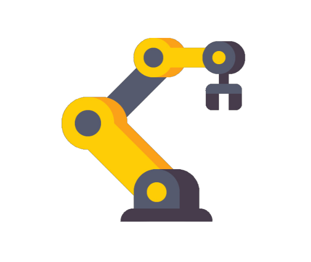 robotic arm in an assembly line that will need periodic maintenance