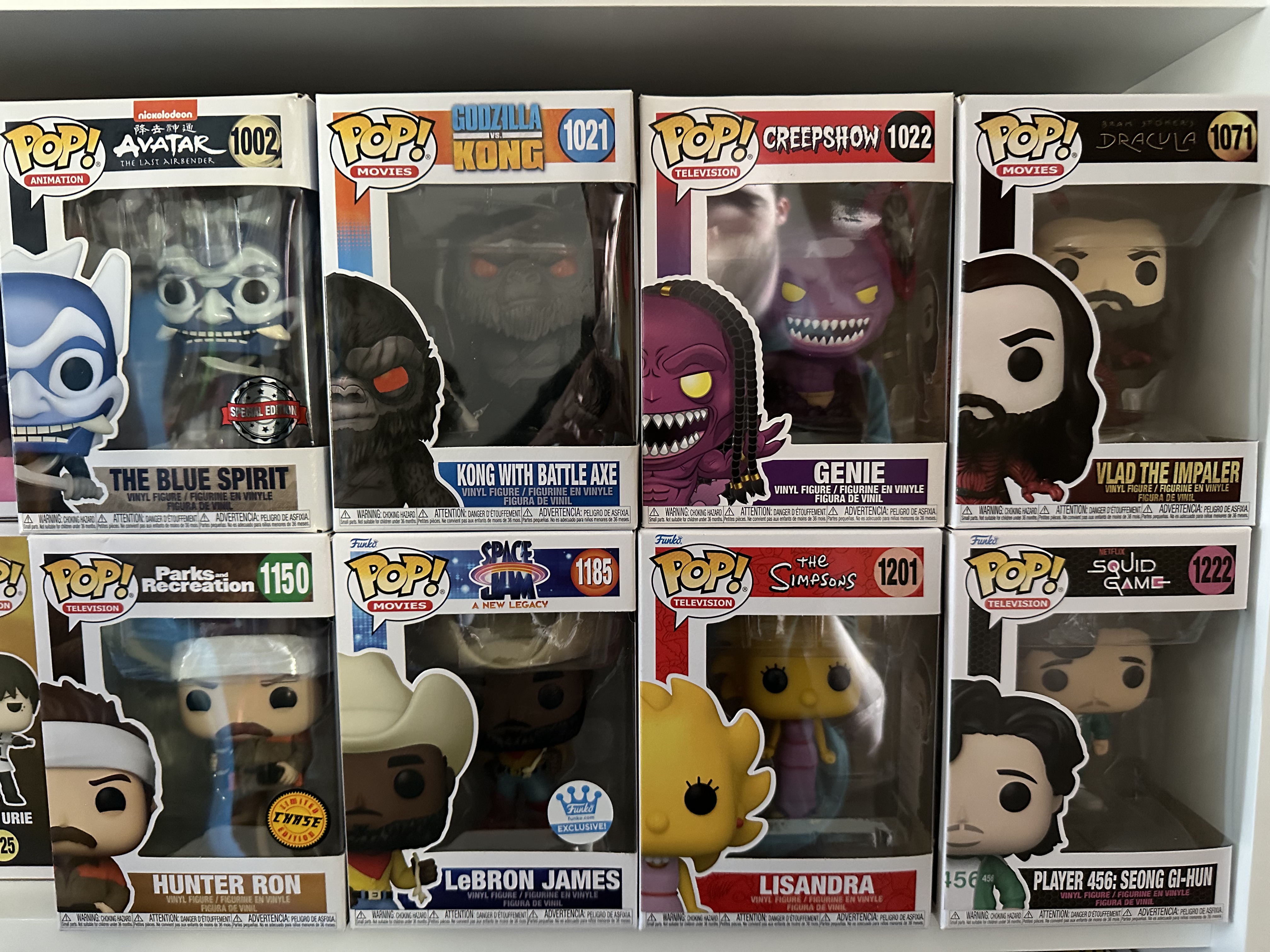 underrated funko pops avatar squid game simpsons godzilla collection