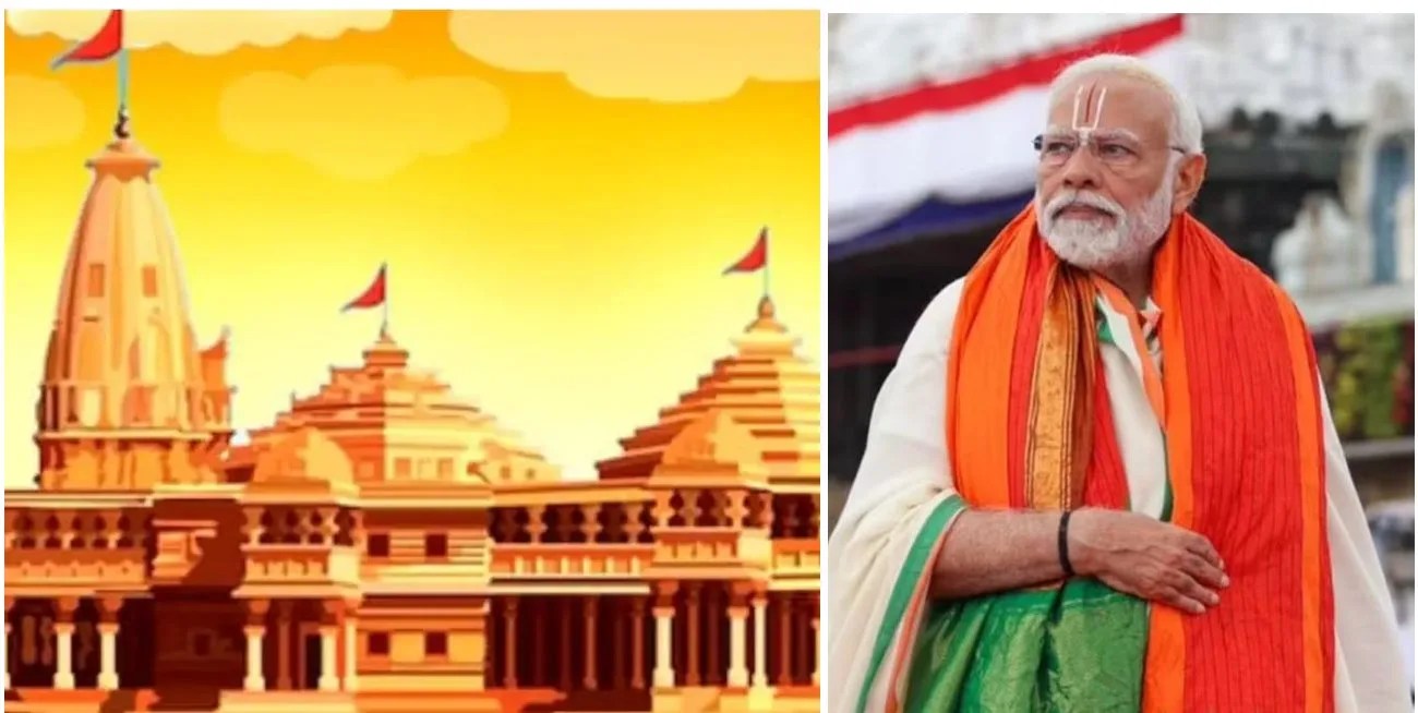 आज राम मंदिर के शिखर पर धर्म ध्वजा फहराएंगे प्रधानमंत्री, जय श्री राम के नारों से गूंजी अयोध्या नगरी